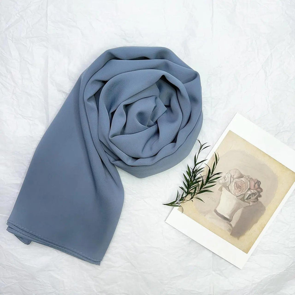Mariam's Collection High Density Chiffon Hijab (MH005) — in-use photo