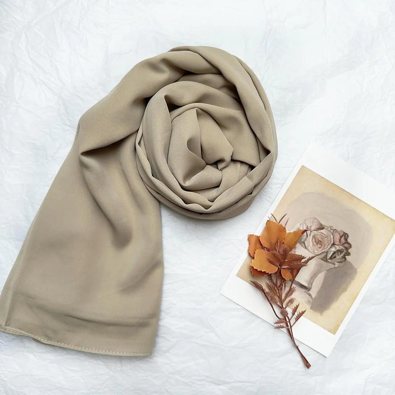 Mariam's Collection High Density Chiffon Hijab (MH005) — detail close-up