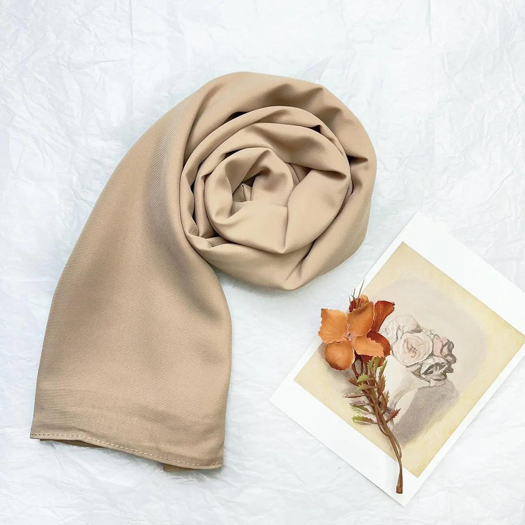 Mariam's Collection High Density Chiffon Hijab (MH005) — flat-lay composition
