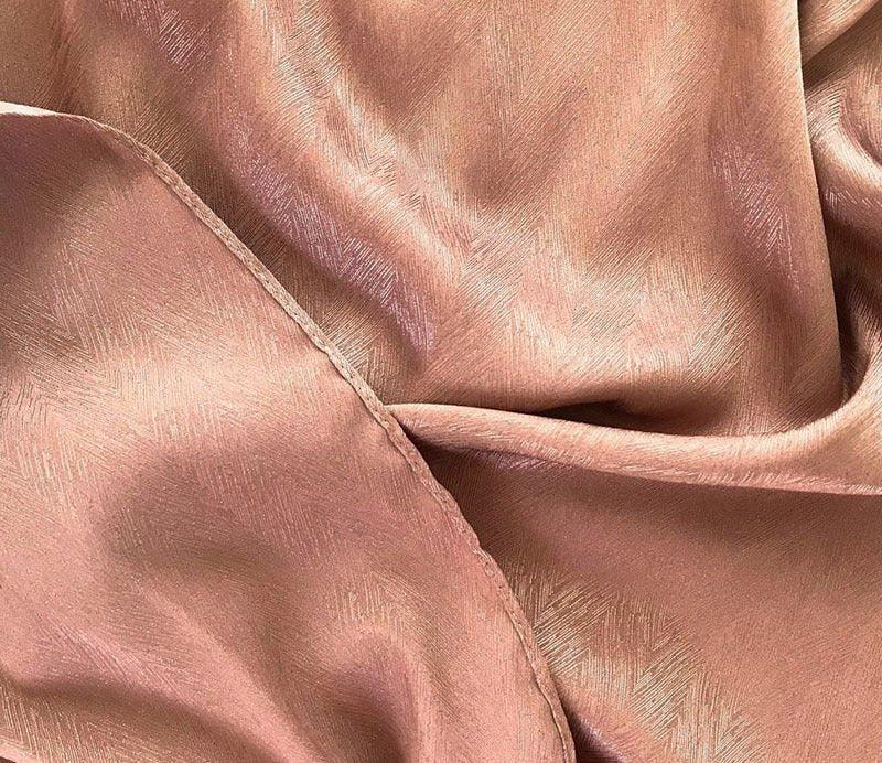 Mariam's Collection Mariam's Collection MH009 Satin Jacquard Wavy Pattern Muslim Hijab — construction detail