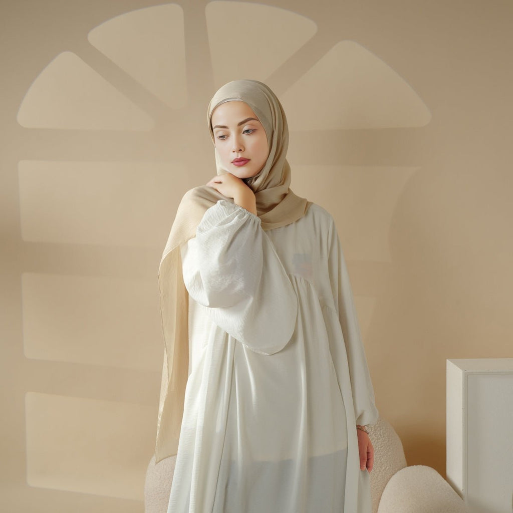 Mariam's Collection Mariam's Collection MH013 Textured Satin Star Hijab — main product shot