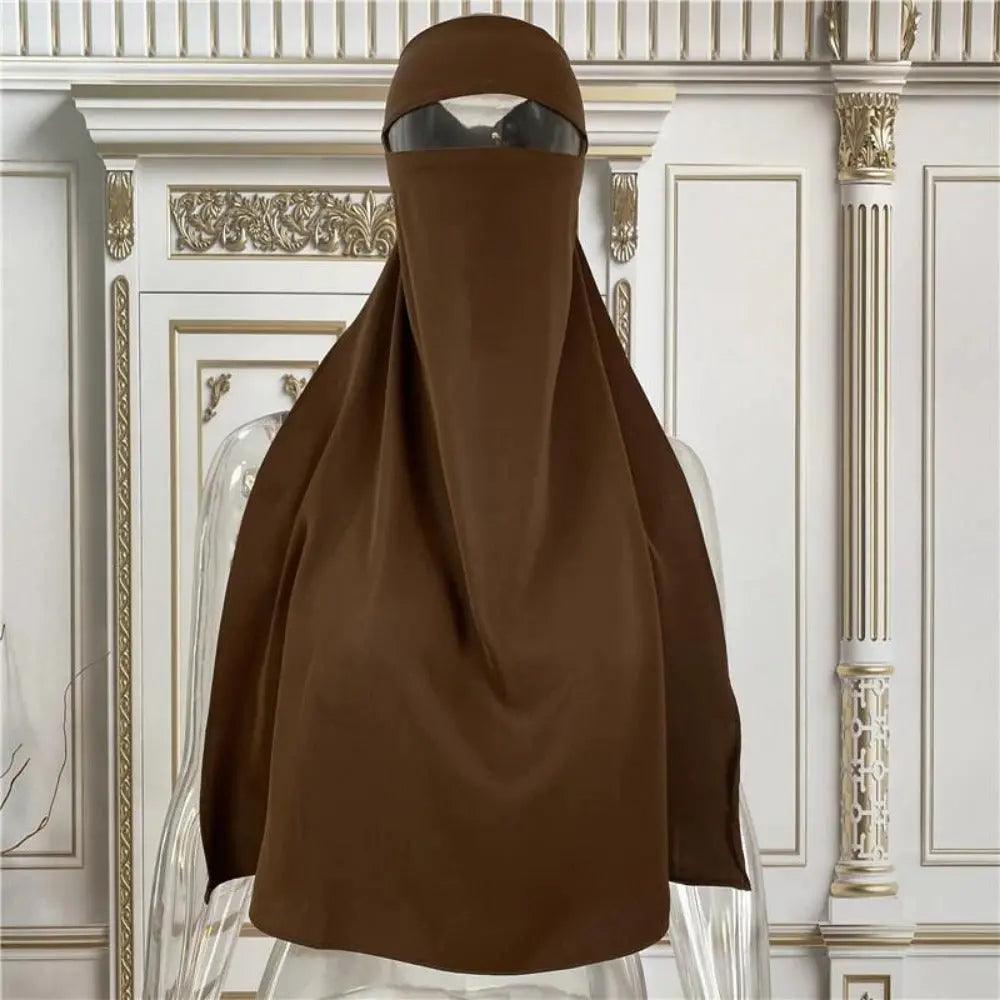 Mariam's Collection Mariam's Collection Soft Nidha Niqab 10 Shades Available (MH016) — lifestyle worn / used context