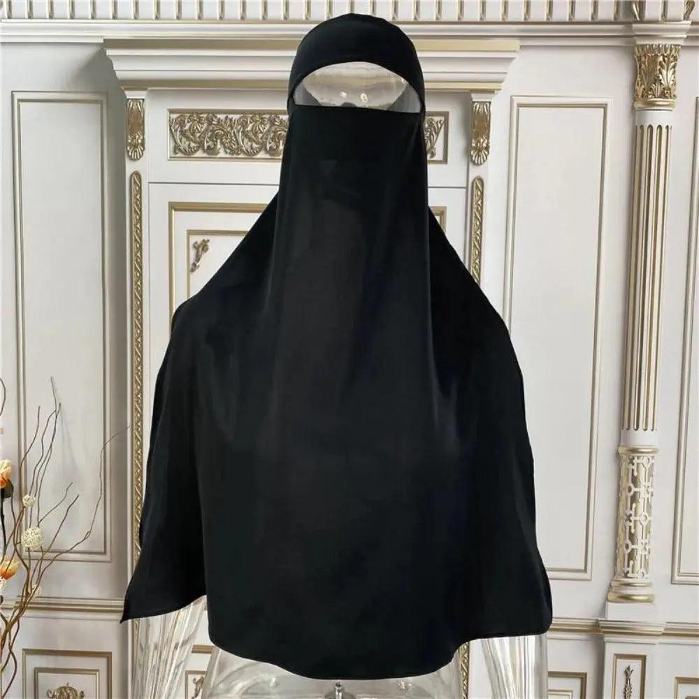 Mariam's Collection Mariam's Collection Soft Nidha Niqab 10 Shades Available (MH016) — construction detail