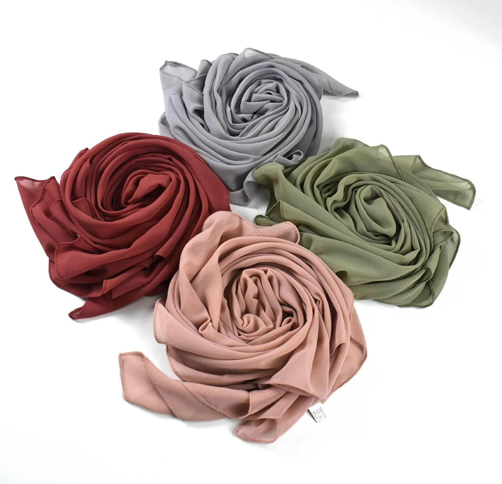 Mariam's Collection Mariam's Collection Pearl chiffon square hijab (MH028) — lifestyle worn / used context