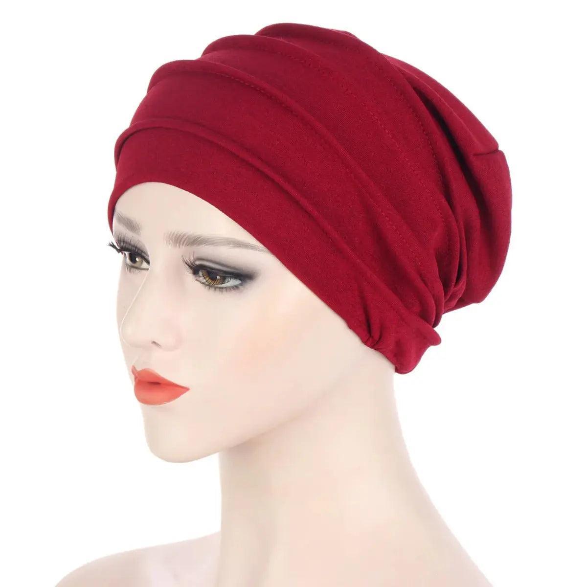 Mariam's Collection Solid Color Slub Cotton Undercap Hijab (MH031) — detail shot 9