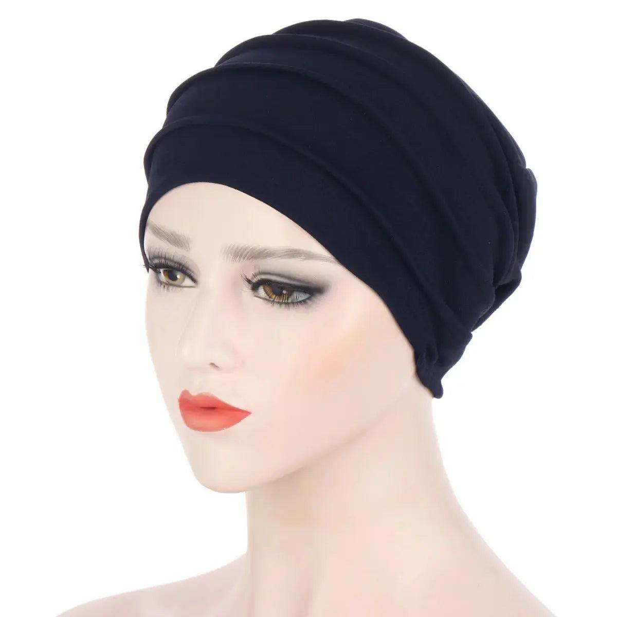 Mariam's Collection Solid Color Slub Cotton Undercap Hijab (MH031) — detail shot 10