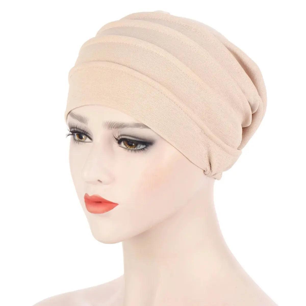 Mariam's Collection Mariam's Collection Solid Color Slub Cotton Undercap Hijab (MH031) — comparison shot