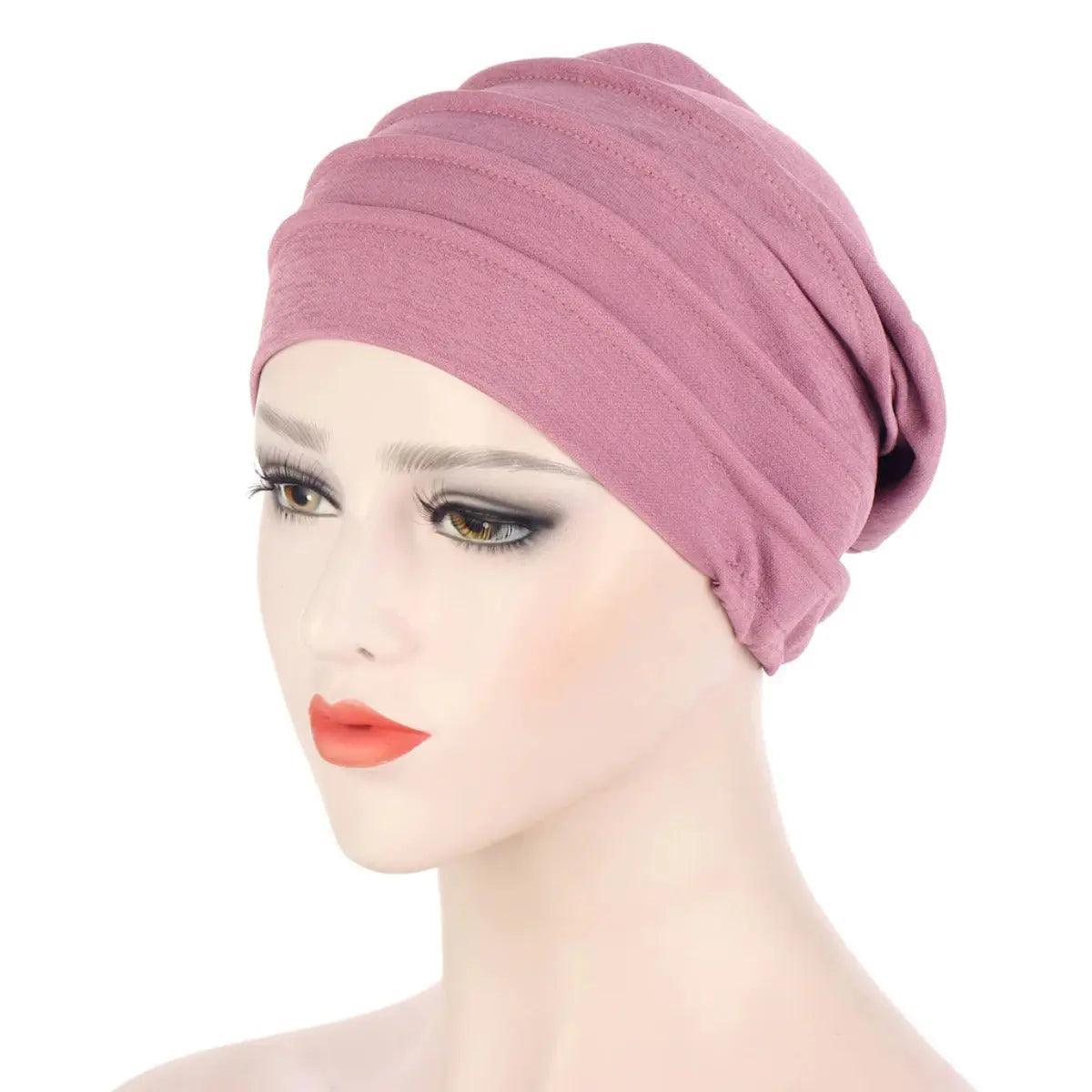 Mariam's Collection Mariam's Collection Solid Color Slub Cotton Undercap Hijab (MH031) — feature highlight