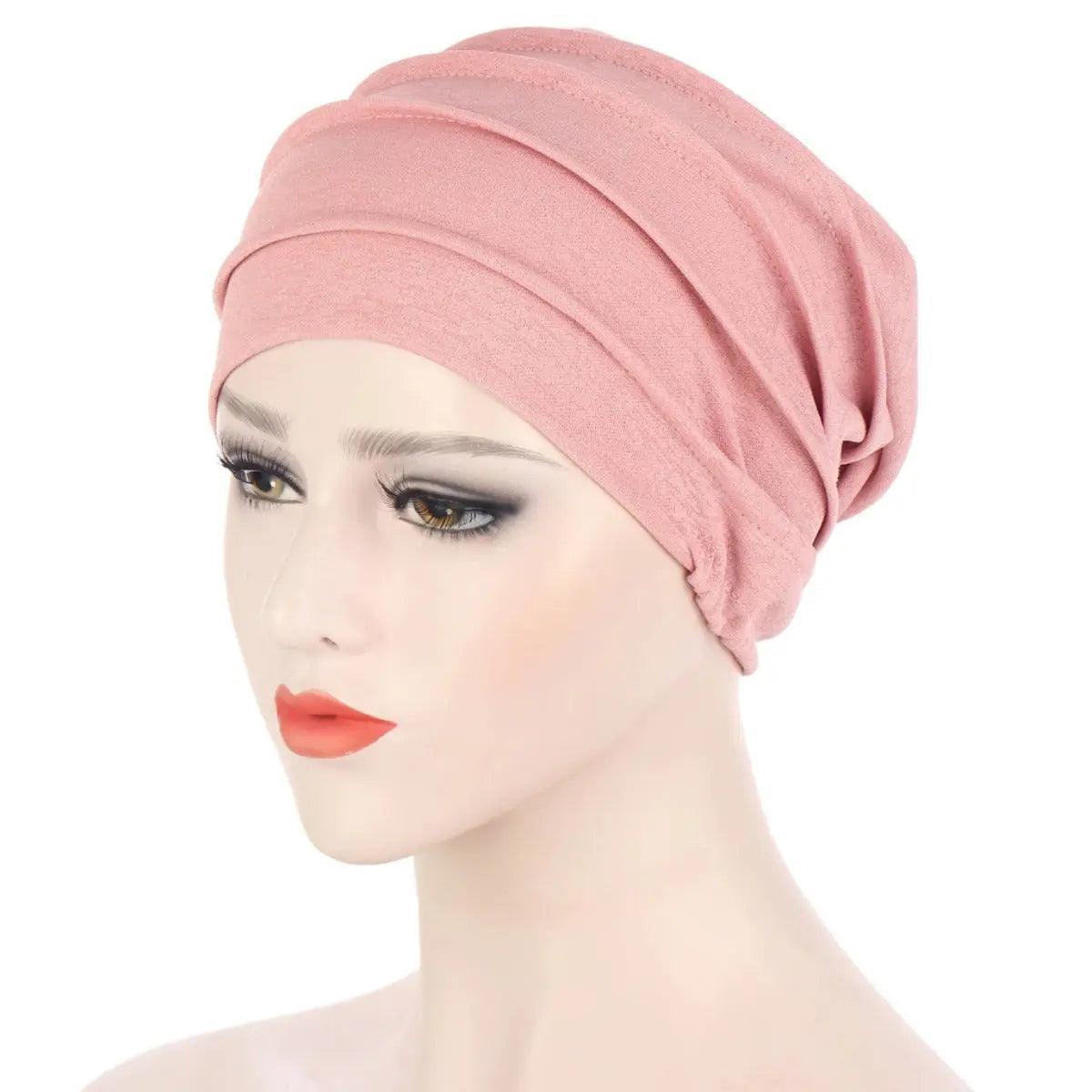 Mariam's Collection Mariam's Collection Solid Color Slub Cotton Undercap Hijab (MH031) — fabric or material detail