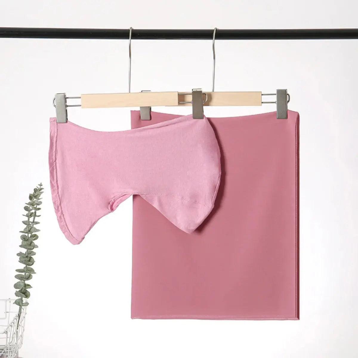 Mariam's Collection Solid Color Chiffon Hijab  With Neck Base Hat 2pcs Set (MH036) — lifestyle context