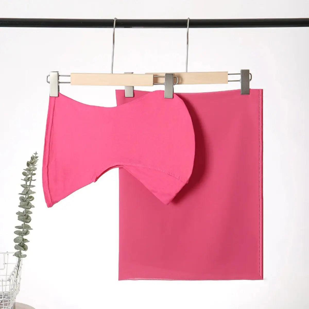 Mariam's Collection Solid Color Chiffon Hijab  With Neck Base Hat 2pcs Set (MH036) — packaging