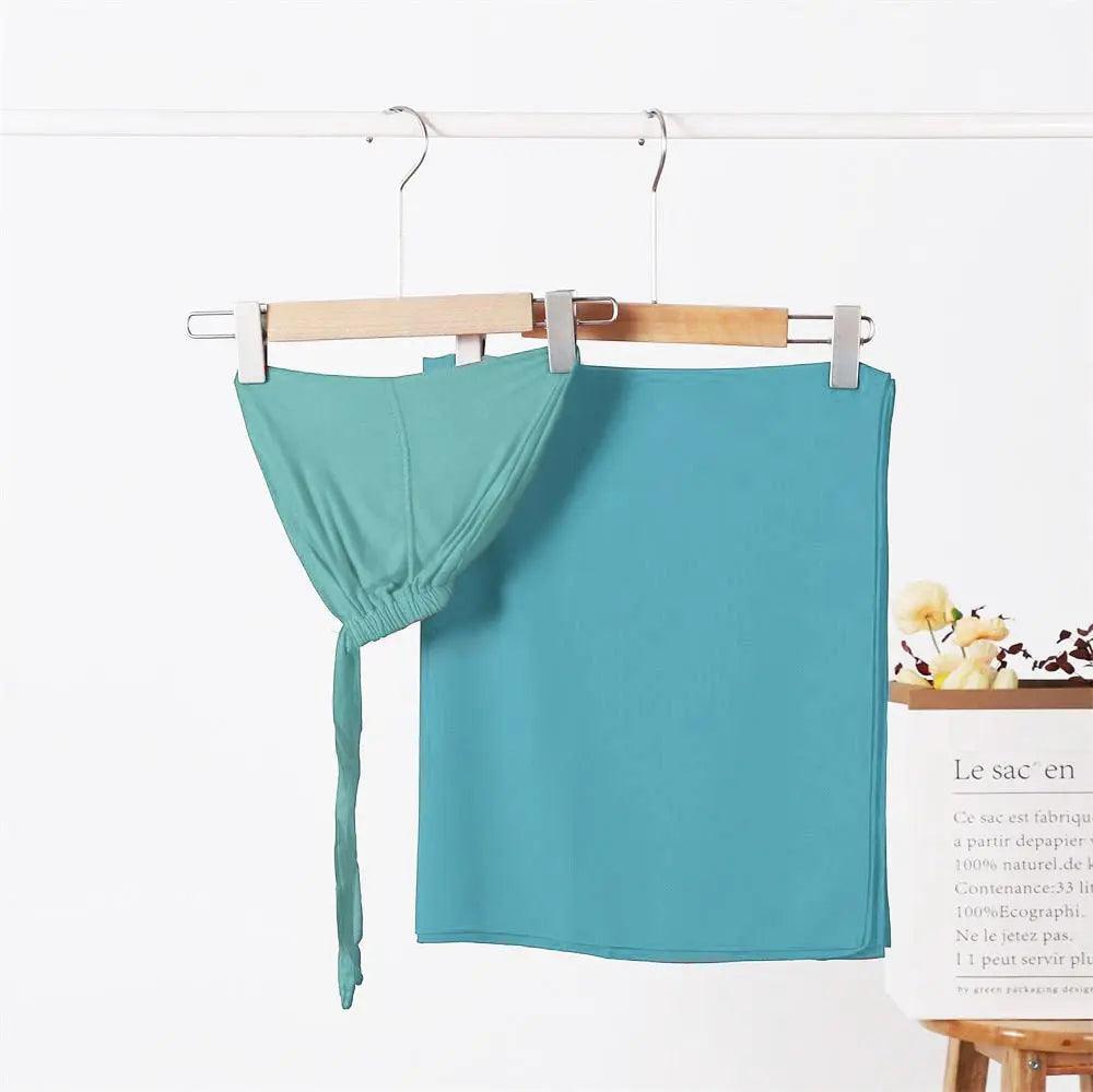 Mariam's Collection Chiffon Hijab with Cord Base Cap 2pcs Set (MH037) — feature highlight