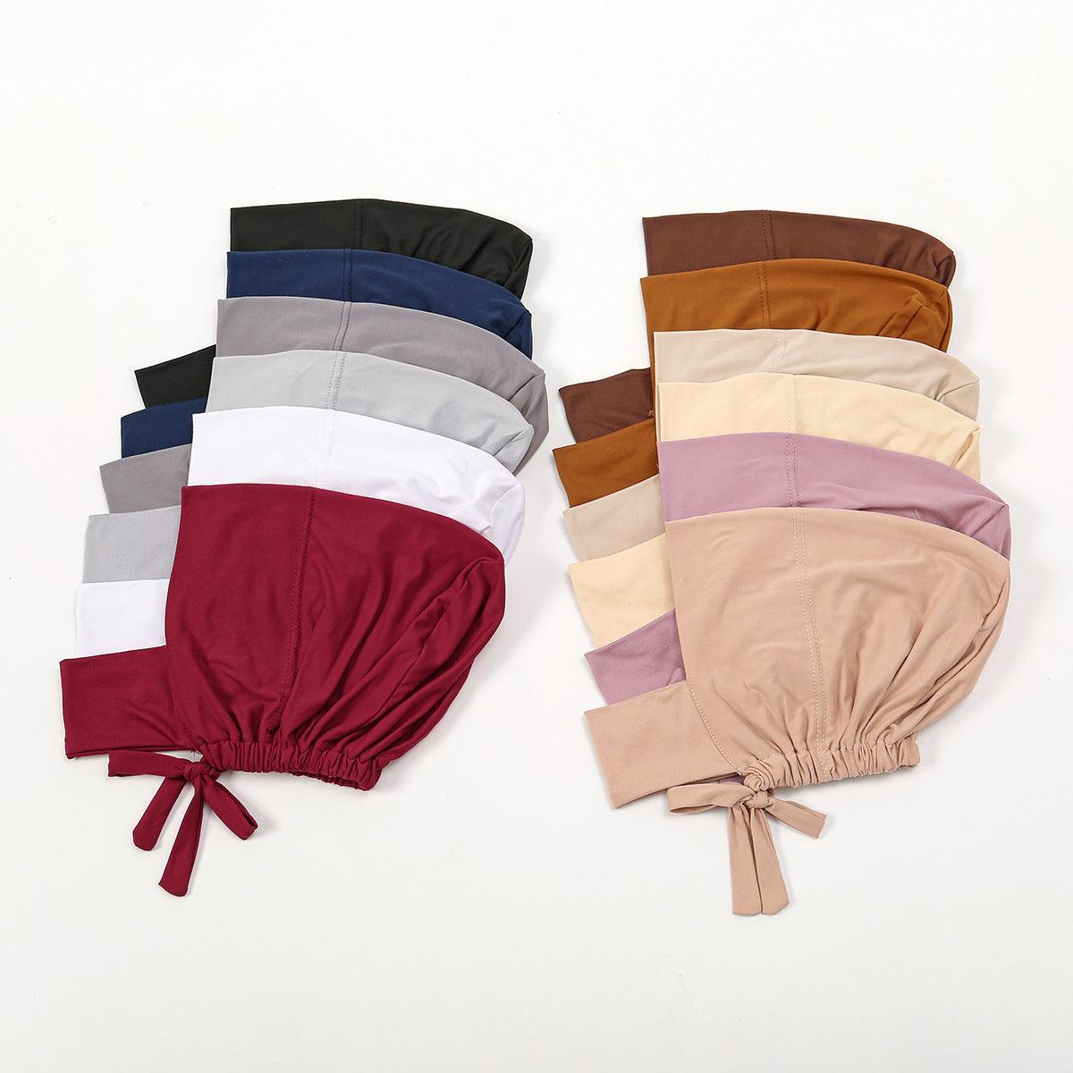 Mariam's Collection Mariam's Collection Adjustable Hijab Undercap Under Scarf Hat (MH041) — construction detail