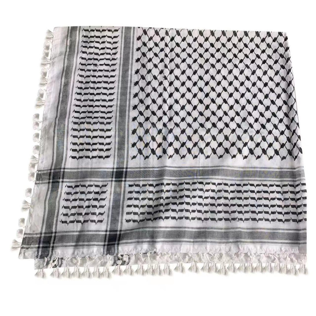 Mariam's Collection Mariam's Collection MH052 Four-Sided Fringed  Keffiyeh Square Hijab — product category context