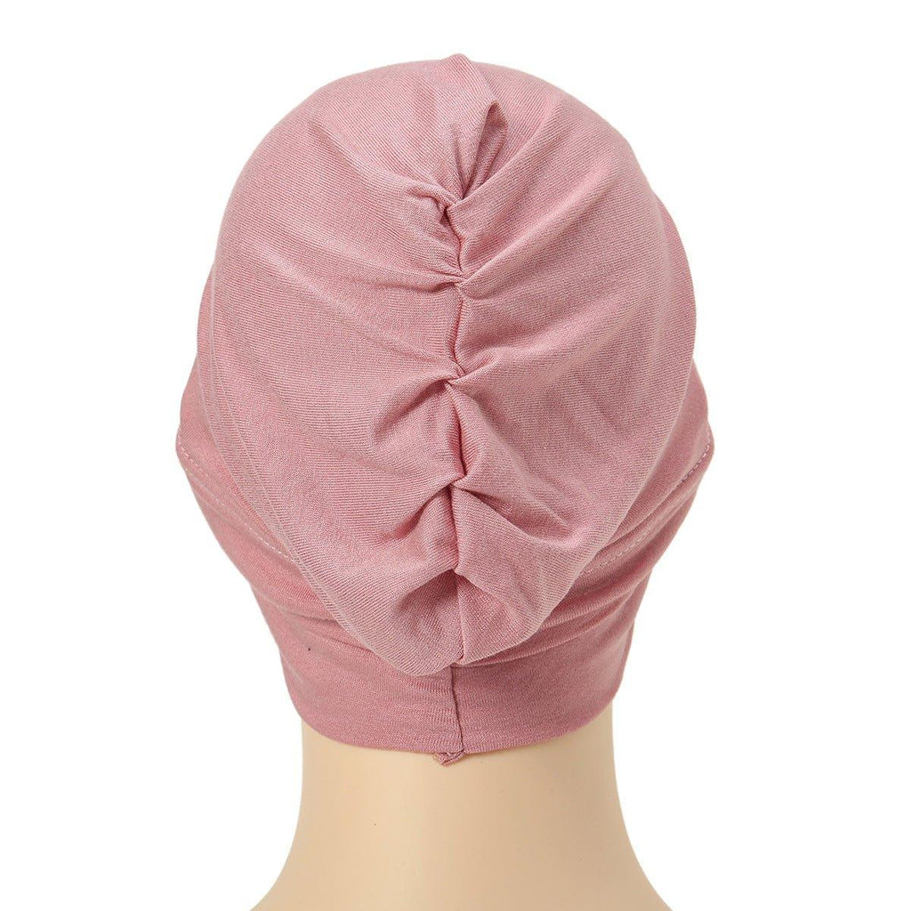 Mariam's Collection Mariam's Collection MH053  Soft Stylish Versatile Bottom Hat — Mariam's Collection branding close-up