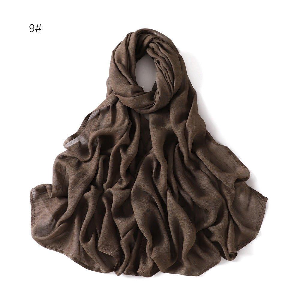 Mariam's Collection MH054 Rayon Solid Color Wide Brim Hijab — feature highlight