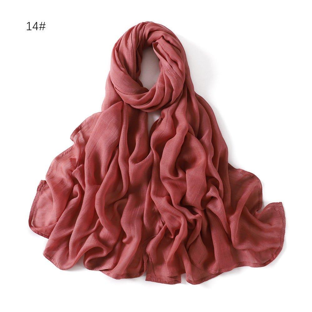 Mariam's Collection MH054 Rayon Solid Color Wide Brim Hijab — lifestyle context