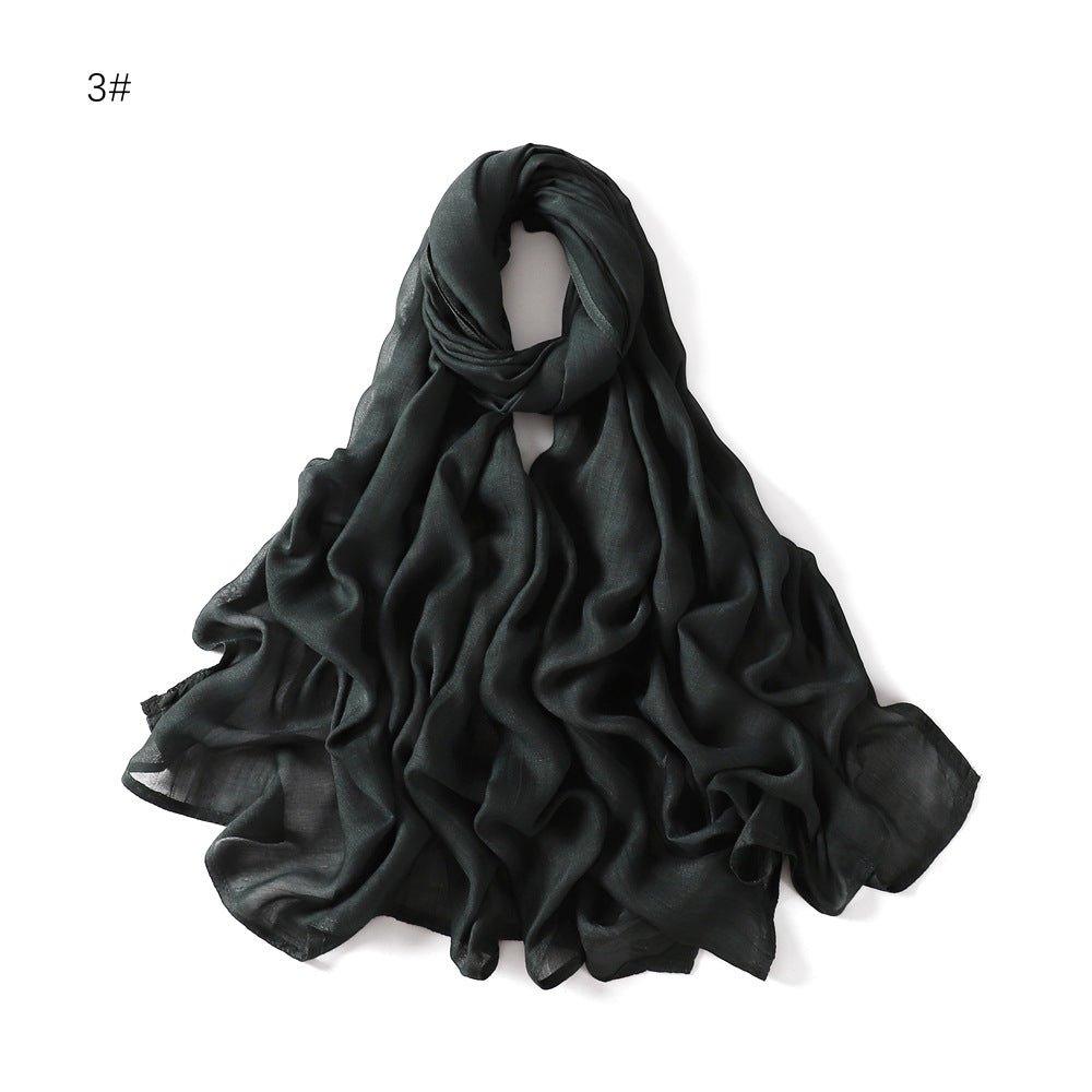 Mariam's Collection Mariam's Collection MH054 Rayon Solid Color Wide Brim Hijab — detail shot 7