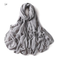 Mariam's Collection Mariam's Collection MH054 Rayon Solid Color Wide Brim Hijab — lifestyle worn / used context