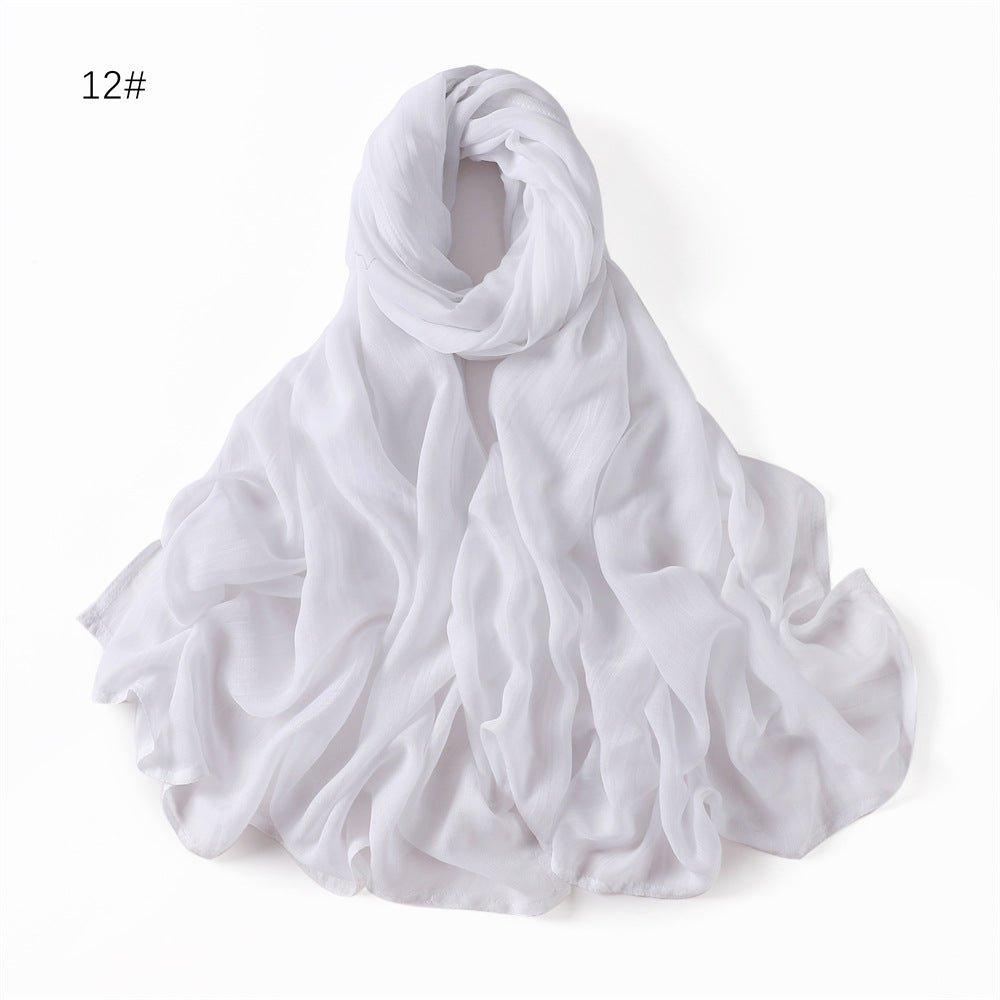 Mariam's Collection MH054 Rayon Solid Color Wide Brim Hijab — main product shot