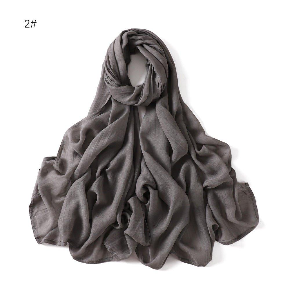 Mariam's Collection Mariam's Collection MH054 Rayon Solid Color Wide Brim Hijab — detail shot 6