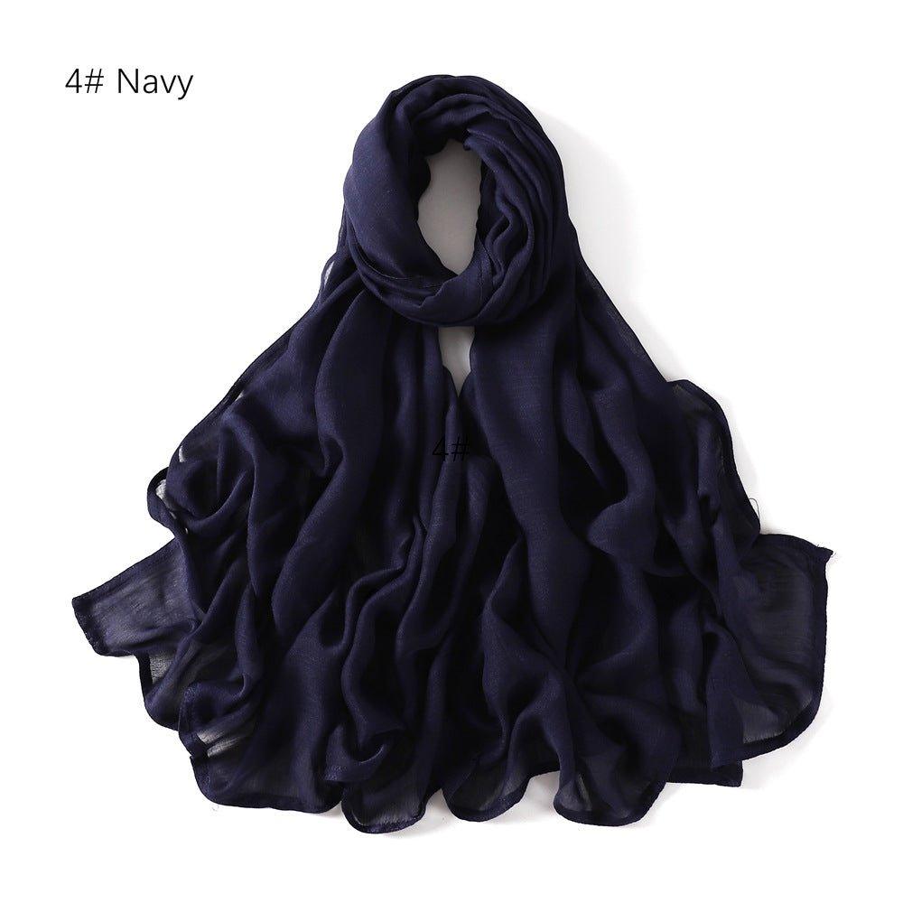 Mariam's Collection Mariam's Collection MH054 Rayon Solid Color Wide Brim Hijab — detail shot 8