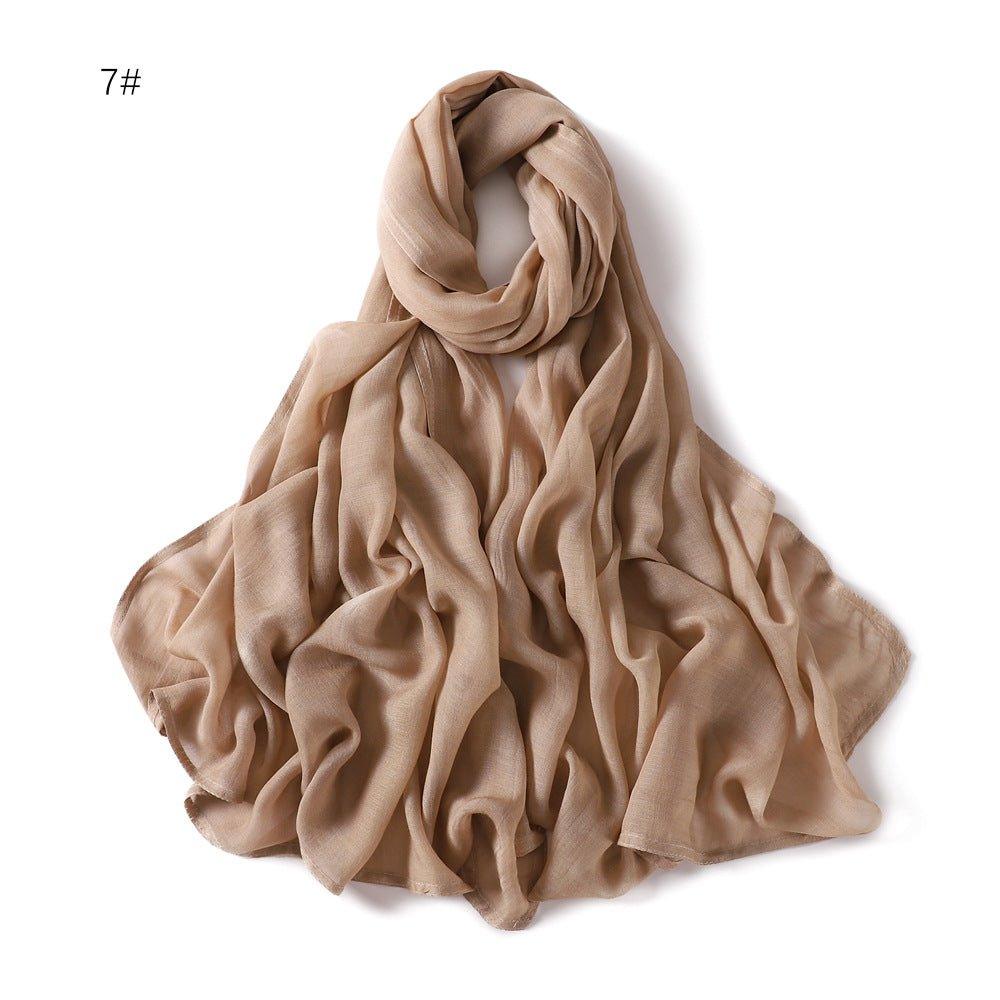 Mariam's Collection MH054 Rayon Solid Color Wide Brim Hijab — comparison shot