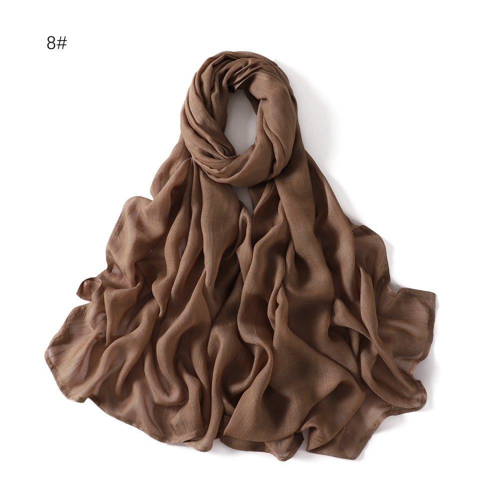 Mariam's Collection MH054 Rayon Solid Color Wide Brim Hijab — fabric or material detail