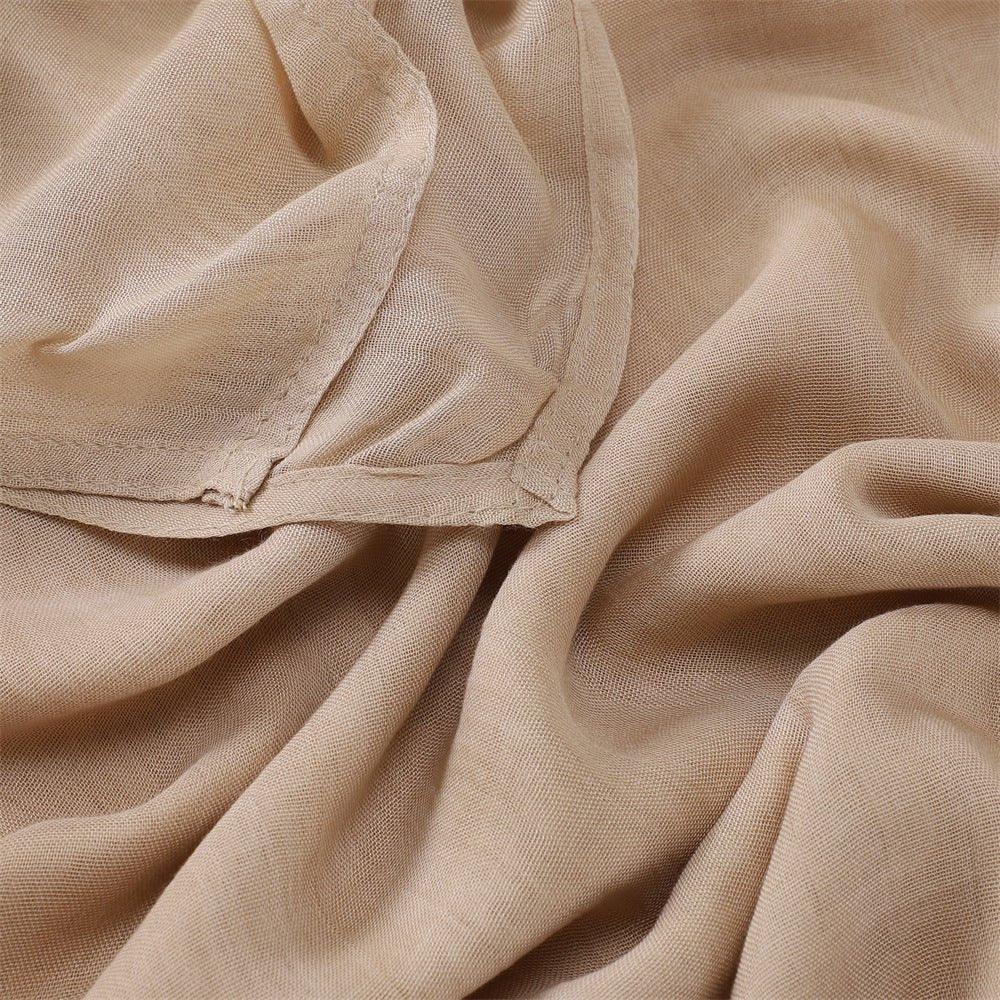 Mariam's Collection Mariam's Collection MH054 Rayon Solid Color Wide Brim Hijab — construction detail