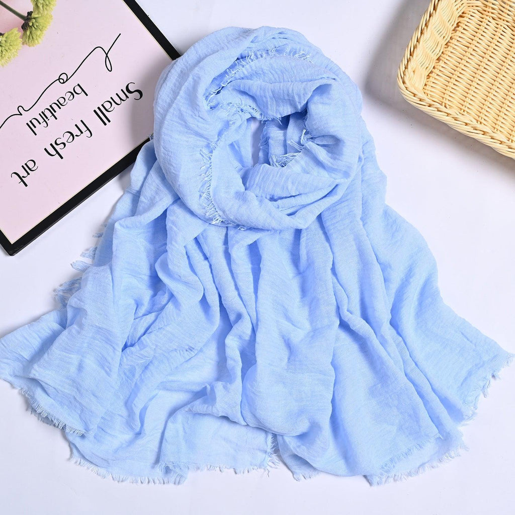 Mariam's Collection MH055 Encrypted Bubble Wrinkle Solid Color Hijab — fabric or material detail