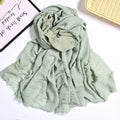 Mariam's Collection Mariam's Collection MH055 Encrypted Bubble Wrinkle Solid Color Hijab — detail shot 6
