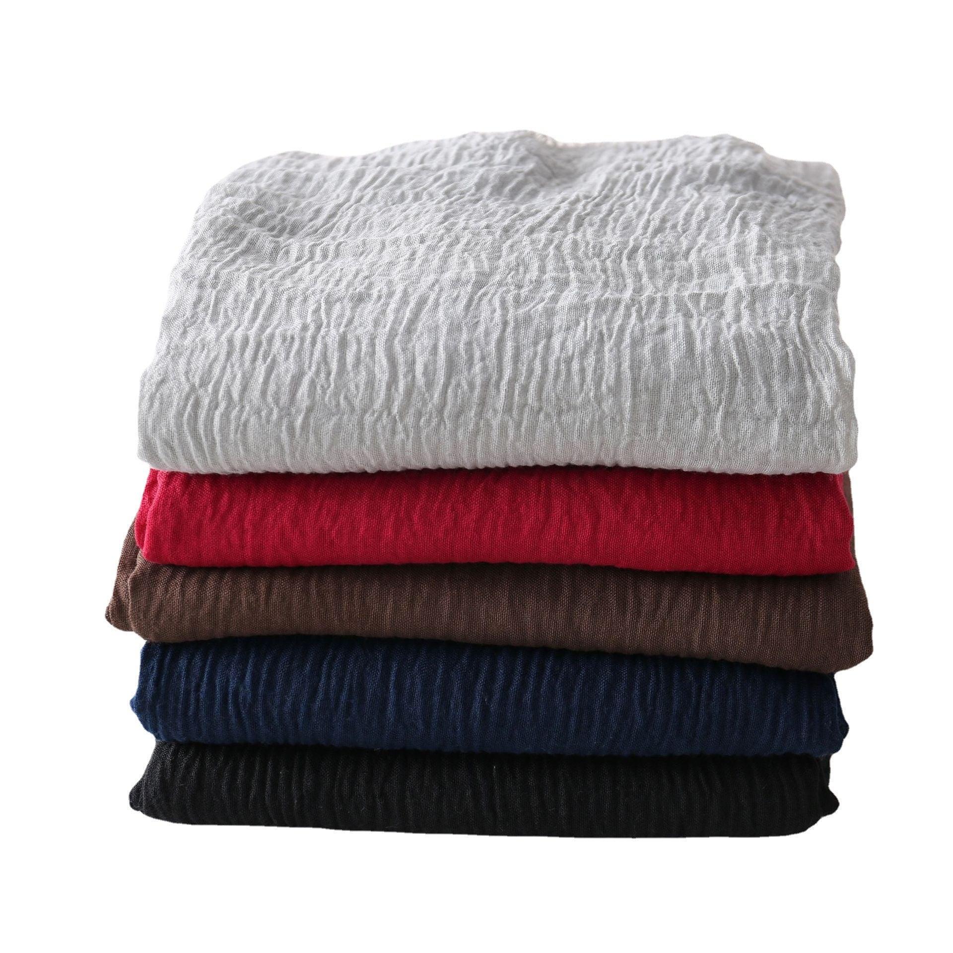 Mariam's Collection Mariam's Collection MH055 Encrypted Bubble Wrinkle Solid Color Hijab — lifestyle worn / used context