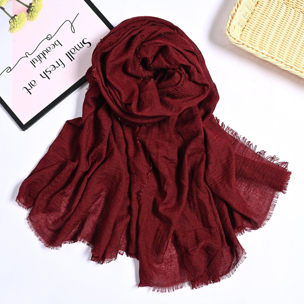 Mariam's Collection MH055 Encrypted Bubble Wrinkle Solid Color Hijab — packaging