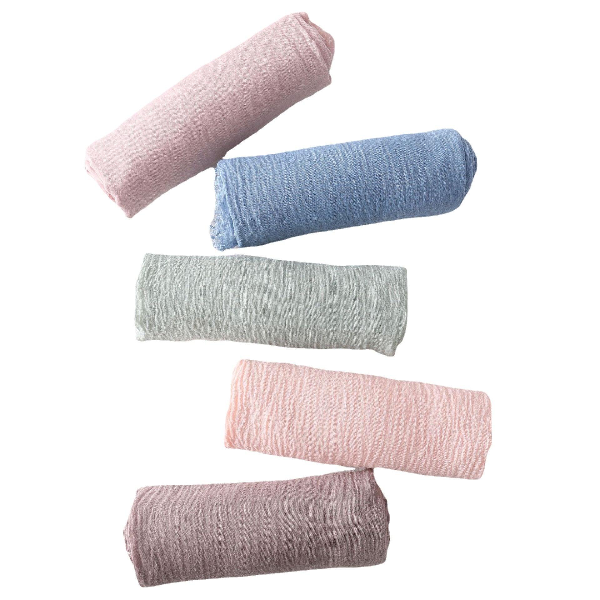Mariam's Collection Mariam's Collection MH055 Encrypted Bubble Wrinkle Solid Color Hijab — construction detail