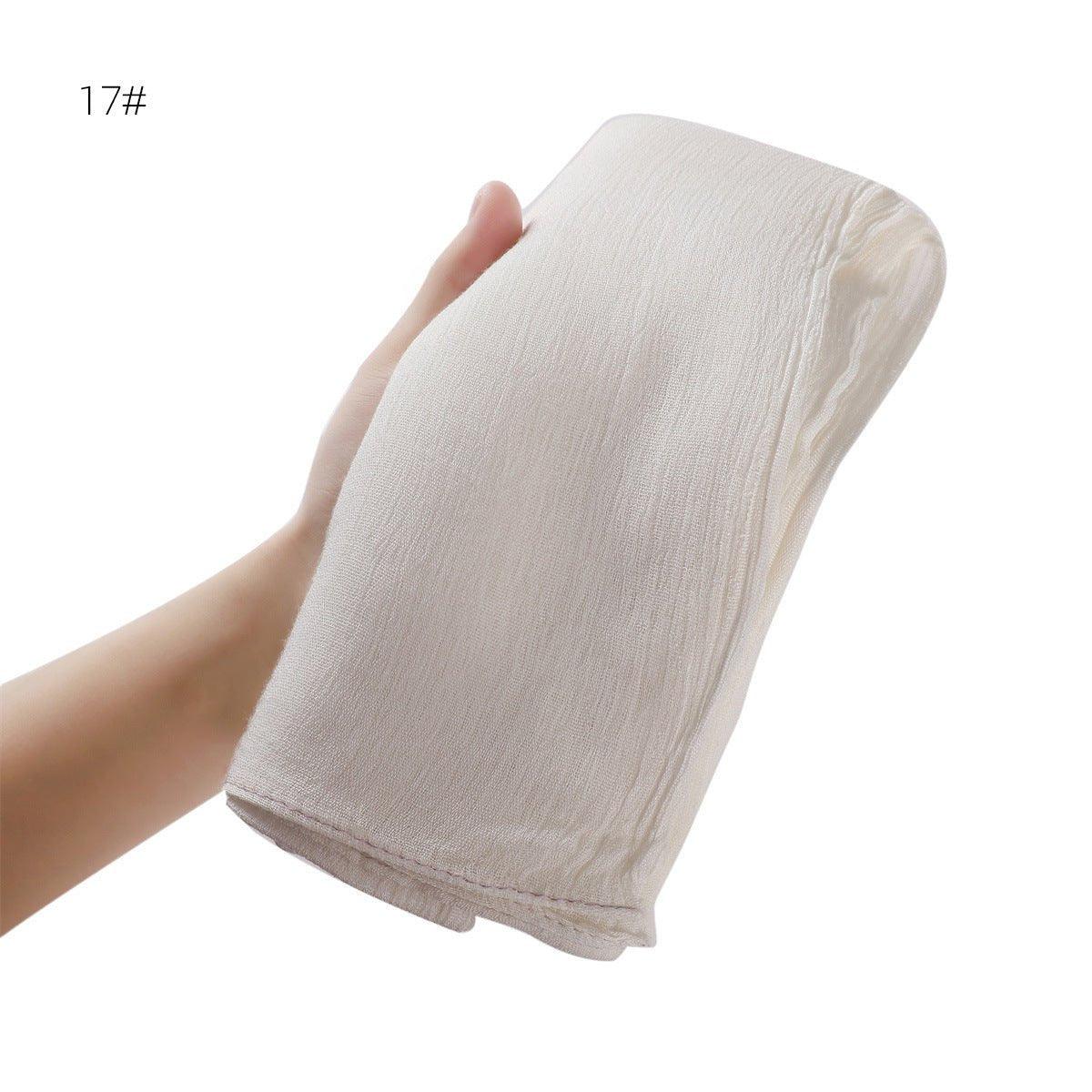 Mariam's Collection Mariam's Collection MH056 Simple Pleated Rayon Hijab — product on model