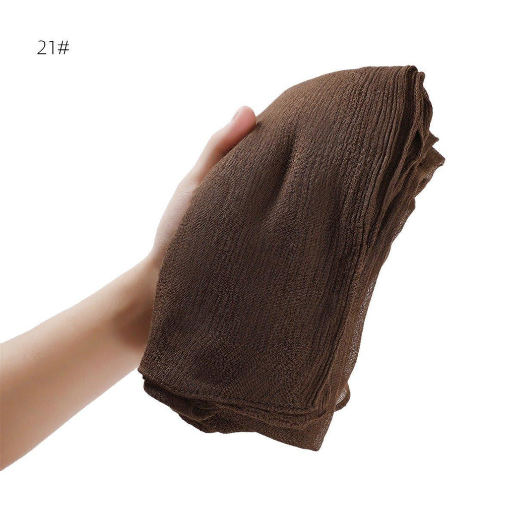 Mariam's Collection Mariam's Collection MH056 Simple Pleated Rayon Hijab — detail shot 10