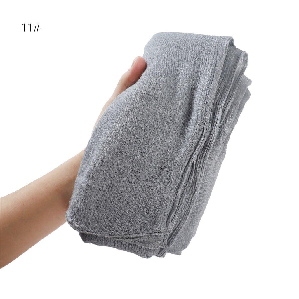 Mariam's Collection Mariam's Collection MH056 Simple Pleated Rayon Hijab — flat-lay composition