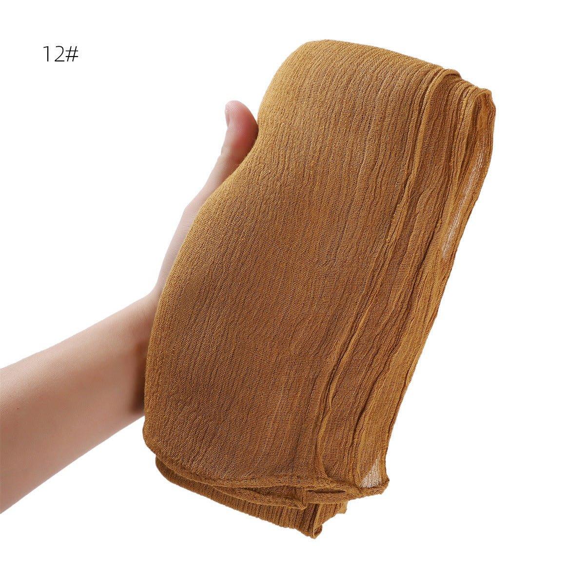 Mariam's Collection Mariam's Collection MH056 Simple Pleated Rayon Hijab — feature highlight