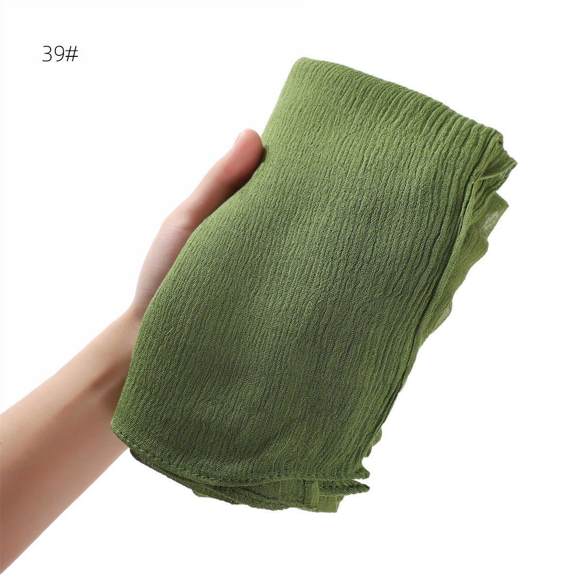 Mariam's Collection Mariam's Collection MH056 Simple Pleated Rayon Hijab — detail shot 9