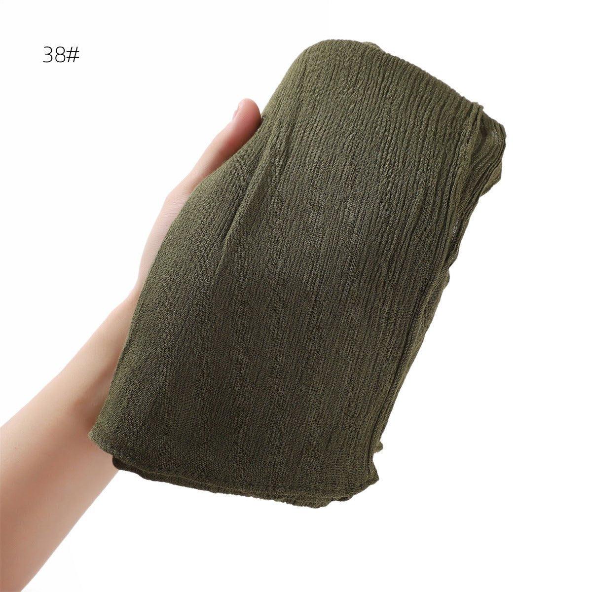 Mariam's Collection Mariam's Collection MH056 Simple Pleated Rayon Hijab — fabric or material detail