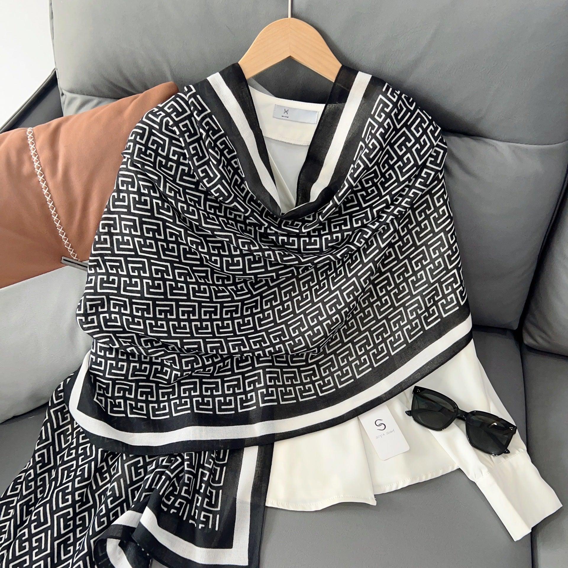 Mariam's Collection Mariam's Collection MH057 Lettered Rayon And Linen Hijab — product category context
