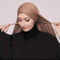 Mariam's Collection Mariam's Collection MH059 Solid Color Single Layer Cross Stretch Hijab — main product shot