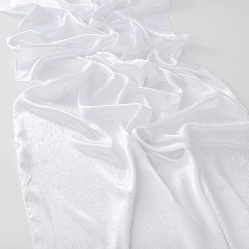 Mariam's Collection Mariam's Collection MH065 Bark Wrinkled Glossy Satin Imitation Silk — flat-lay composition