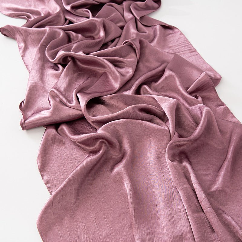Mariam's Collection Mariam's Collection MH065 Bark Wrinkled Glossy Satin Imitation Silk — detail close-up