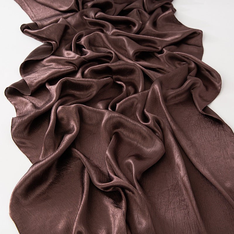 Mariam's Collection Mariam's Collection MH065 Bark Wrinkled Glossy Satin Imitation Silk — comparison shot