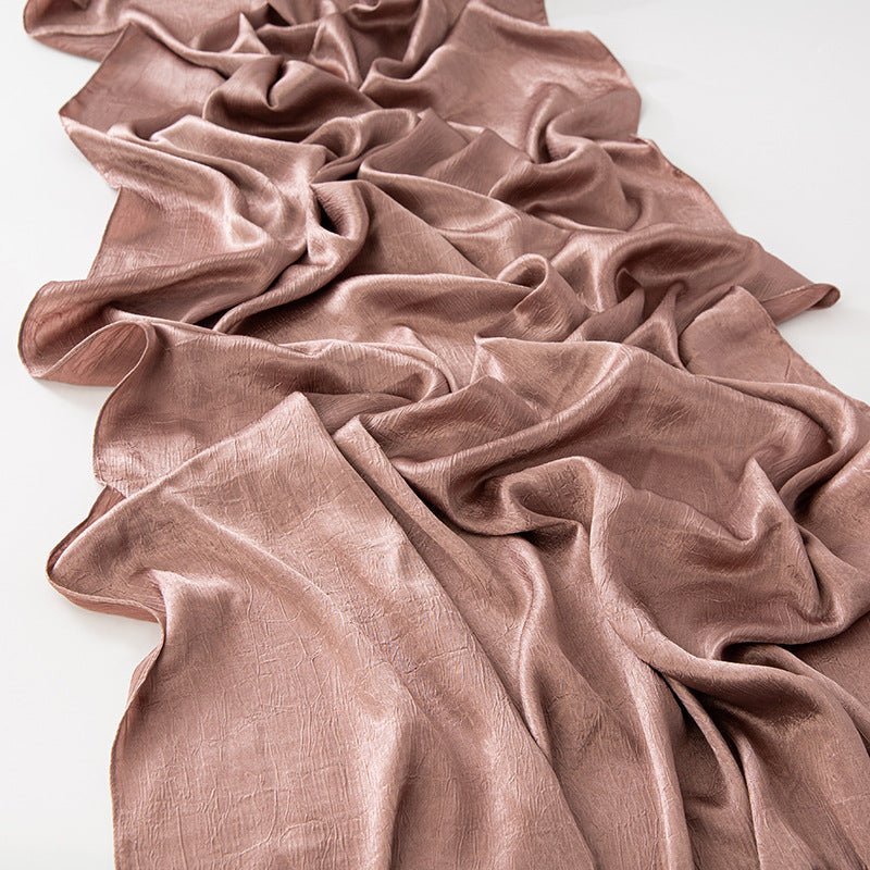 Mariam's Collection Mariam's Collection MH065 Bark Wrinkled Glossy Satin Imitation Silk — back view
