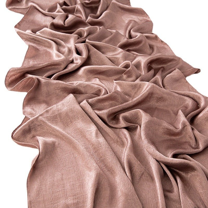 Mariam's Collection MH065 Bark Wrinkled Glossy Satin Imitation Silk — lifestyle worn / used context