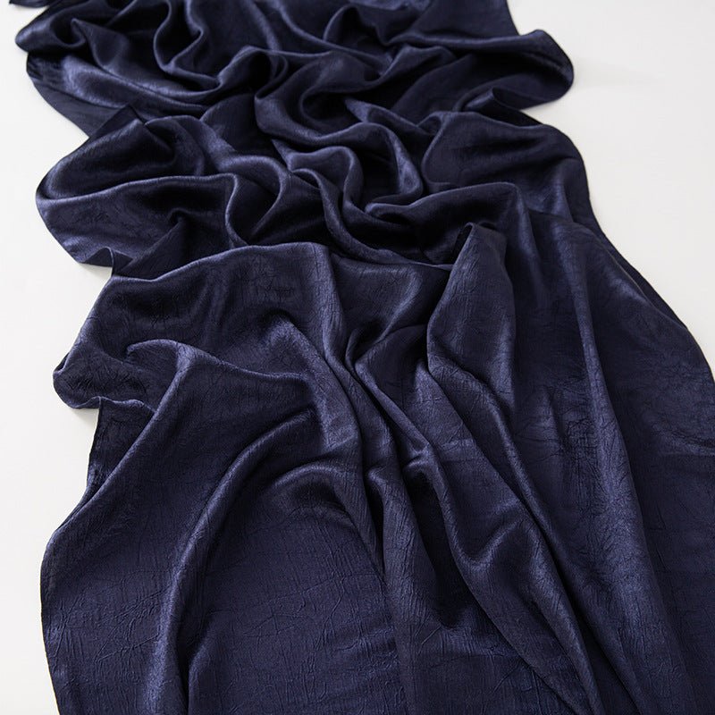 Mariam's Collection MH065 Bark Wrinkled Glossy Satin Imitation Silk — detail shot 7