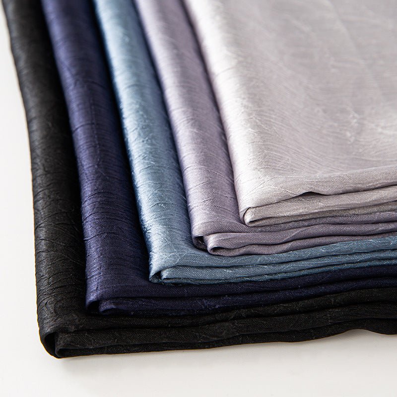 Mariam's Collection MH065 Bark Wrinkled Glossy Satin Imitation Silk — construction detail