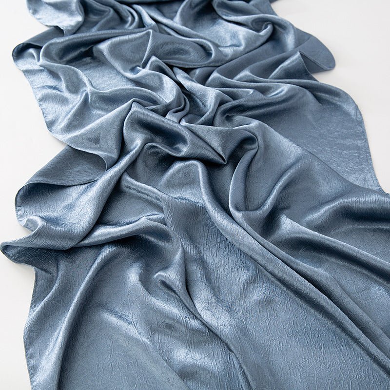 Mariam's Collection MH065 Bark Wrinkled Glossy Satin Imitation Silk — detail shot 8